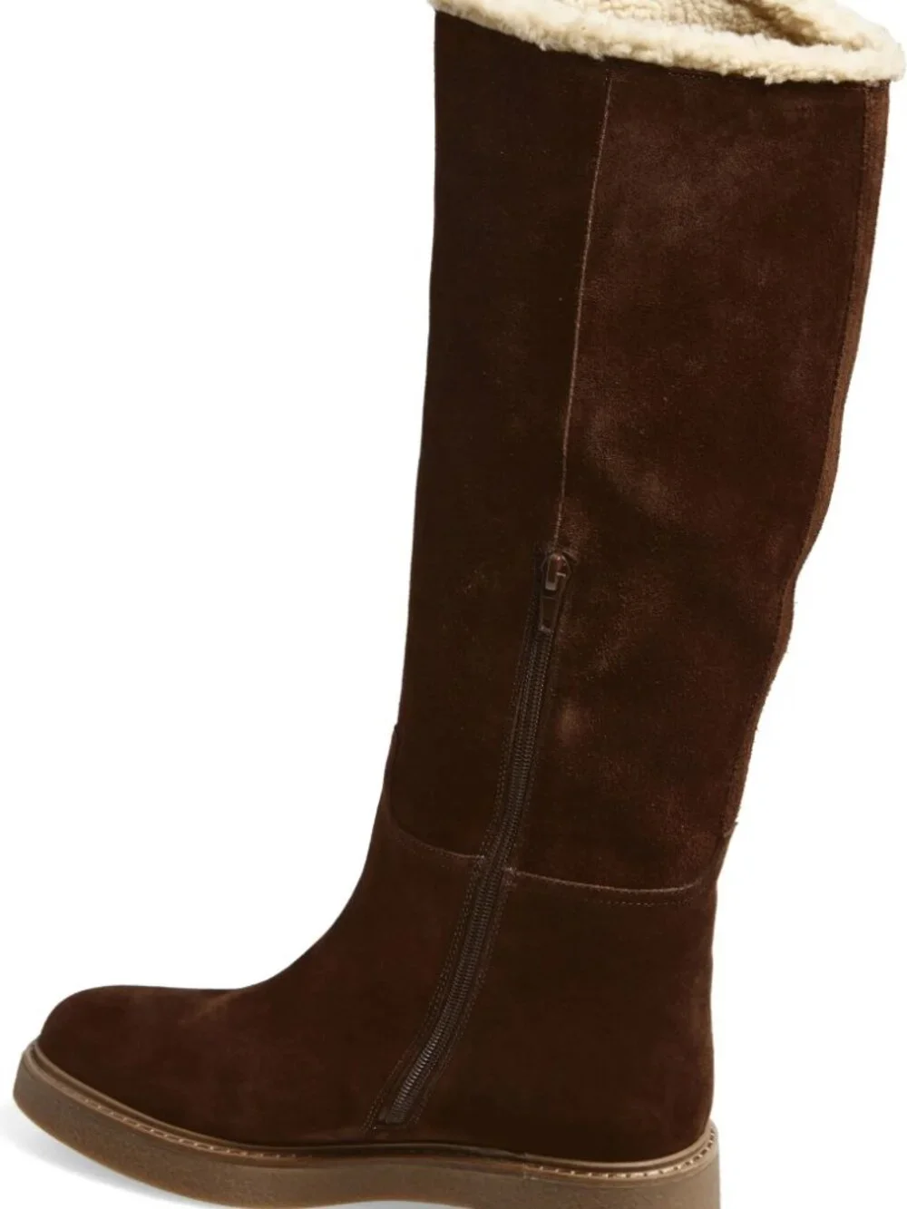 Jeffrey Campbell Zabini Faux Shearling Lined Suede Boot
